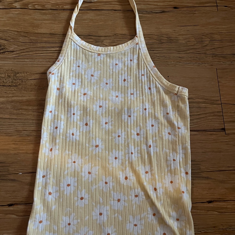 Floral Yellow Halter Top